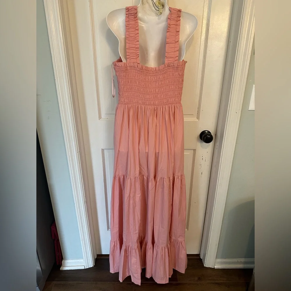 Abercrombie & Fitch Pink Tiered Maxi Sundress